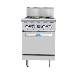 Cookrite Commercial Gas Cooktop - 4 Burners with Oven LPG AT80G4B-O-LPG