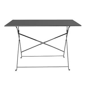 Bolero Black Pavement Style Folding Table - 1100x700mm