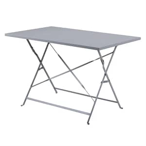 Bolero Grey Pavement Style Folding Table - 1100x700mm