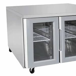 Atosa EPF3721 Two-Door Glass Cooling Fridge Table - 1360mm