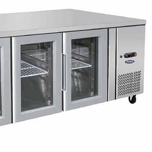 Atosa EPF3731 Three-Door Glass Cooling Fridge Table - 1795mm