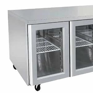 Atosa EPF3741 Four-Door Glass Cooling Fridge Table - 2230mm