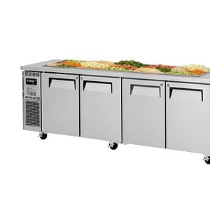 Turbo Air KSR24-4(FB) Salad Buffet Table - 4-Door Commercial Fridge