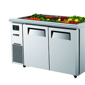 Turbo Air KSR12-2 | 2 Door Salad Side Prep Table Buffet Fridge