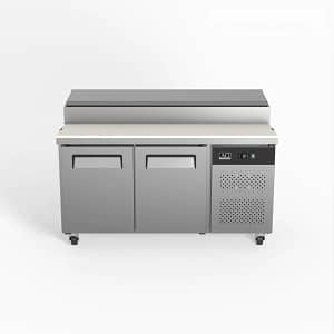 AG SH2000-800  2 Door Pizza Prep Fridge with 1/3 GN trays x 8