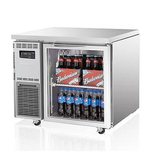 Turbo Air KGR9-1(600)(HC) Compact Undercounter 1 Door Glass Fridge