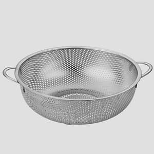 Kitchen Knock Perforated 345mm Colander - Stainless Steel (Pack of 2)