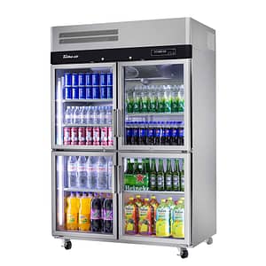 Turbo Air KR45-4G(HC) CrystalSeries 4 Half Glass Door Top Mount Display Fridge – 1215L Capacity