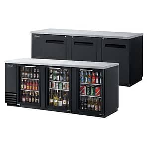 Image of Bar Fridges Done Right: The Real-World Australian Guide to Commercial Refrigeration That Works | KW Commercial Kitchen Turbo Air TBB-4SGD Back Bar Cooler - 3-Door Commercial Fridge