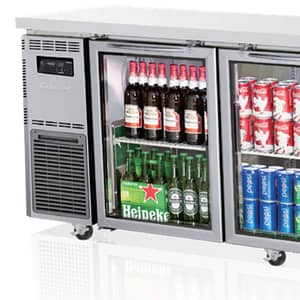 Turbo Air KGR18-3 Elegance Series Under Counter Glass Door Refrigerator | 516L Capacity