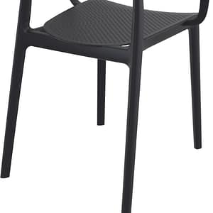 Commercial Grade Black Loft Armchair - Heavy Duty One-Piece Armchair by Siesta, Turkey - KW Commercial Kitchen