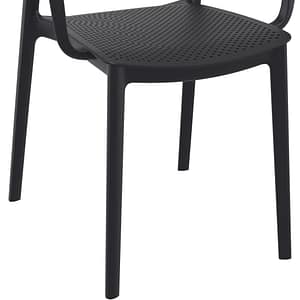 Commercial Grade Black Loft Armchair - Heavy Duty One-Piece Armchair by Siesta, Turkey - KW Commercial Kitchen