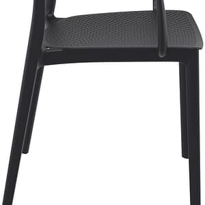 Commercial Grade Black Loft Armchair - Heavy Duty One-Piece Armchair by Siesta, Turkey - KW Commercial Kitchen