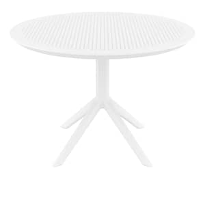 Sky Table 105 - Round White Outdoor Dining Table by Siesta