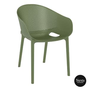Furnlink Siesta Sky Pro Chair – Olive Green, Indoor & Outdoor Seating