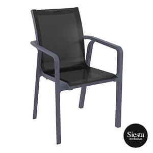 Furnlink Siesta Pacific Arm Chair - Anthracite/Black