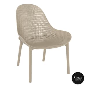 Taupe Sky Lounge Chair European-made Furnlink Siesta