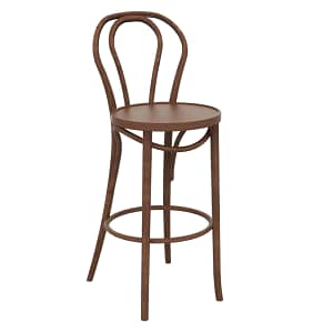 Paged Bentwood 750 Bar Stool - Walnut Finish