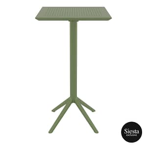 Furnlink Sky Folding BAR Table 60 Square - Olive Green
