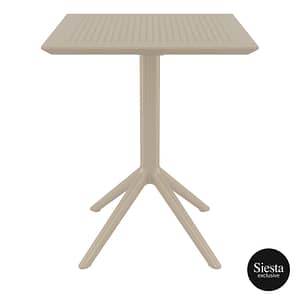Furnlink Siesta Exclusive Sky Folding Table 60 Square - Taupe