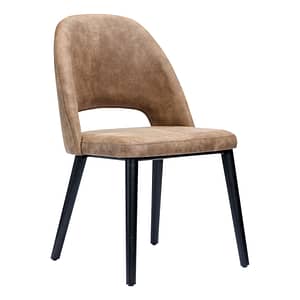 Furnlink Durafurn Semifreddo Chair - Black Legs/Mocha Fabric