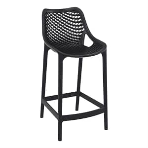Siesta Air Barstool 65 Black (Pack of 2) – Indoor & Outdoor Use - KW Commercial Kitchen