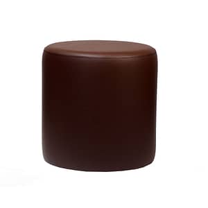 Furnlink Round Ottoman in Chocolate - European Made