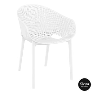 Siesta Sky Pro Chair in White | Polypropylene | CATAS Certified | Stackable