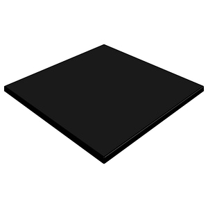 Furnlink Werzalit Duratop 600mm Black Square Tabletop - Compact & Durable