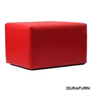 Furnlink Café Rectangle Ottoman in Red