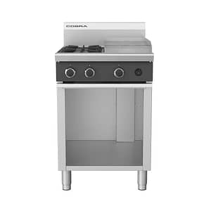 Cobra C6C – 2 Gas Open Burners with 300mm Griddle Plate – Modular Cabinet Base