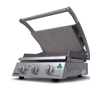 Roband GSA610R Grill Station - 6 Slices Smooth Bottom & Ribbed Top, 10A