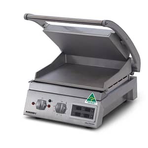 Roband GSA610SE Grill Station Smooth Plates - 6 Slices - Electronic Timer, 10A