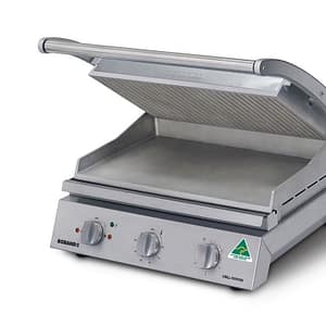 Roband GSA815R Grill Station - 8 Slices Smooth Bottom & Ribbed Top