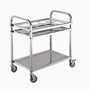 Kitchen Knock Stanless Steel Serving Trolley with Bowl Holder 402956