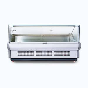 Bromic Deli Display Square Glass 2580mm DD2500SG-NR