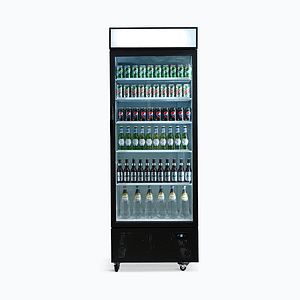 alt="Bromic GM0690LB - Black 659L Upright Display Fridge with Lightbox"