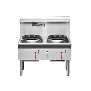 Cobra CW2H-CD - 1200mm Gas Waterless Wok with 1 Chimney Burner and 1 Duckbill Burner