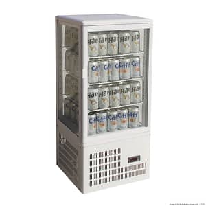 Thermaster TCBD68W Four-Sided Countertop Beverage Display Fridge - 68 Litre, White