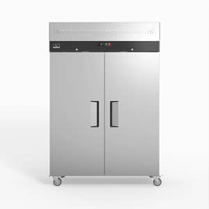 AG GNX1000TN 1000 Litre Upright Double Door Fridge in a commercial kitchen.