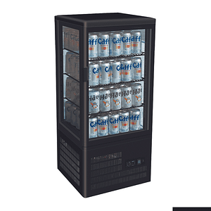 Thermaster TCBD68B 68L Four-Sided Beverage Display Fridge
