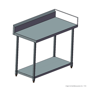 Stainless Steel Splashback Extension for Premium 700 Series Bench