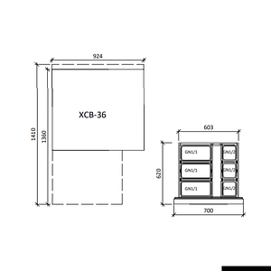 FED-X Chef Base Refrigerated Drawer Bench 184L - XCB-36 - KW Commercial Kitchen