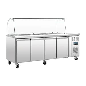 alt="Polar U-Series Four Door Refrigerated Gastronorm Saladette Counter"