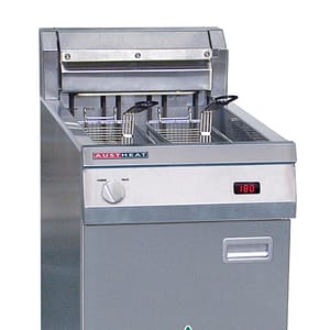 Austheat AF812R Single Pan Two Basket Electric Fryer - Rapid Recovery, 3 Phase, 16.7kW