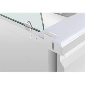 Polar U-Series GN Counter Saladette with Square Sneeze Guard - 2 Door - KW Commercial Kitchen