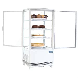 Polar C-Series Energy Efficient Curved Door Display Fridge White - 86Ltr - KW Commercial Kitchen
