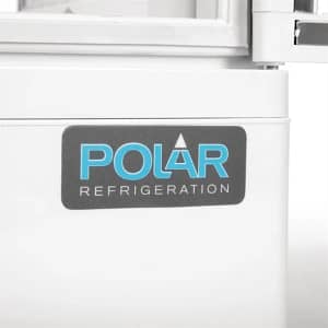 Polar C-Series Energy Efficient Curved Door Display Fridge White - 86Ltr - KW Commercial Kitchen