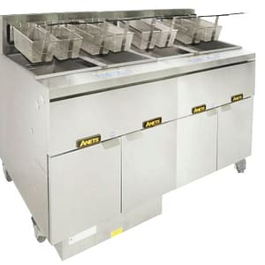 Anets FDAGG414R 4 Deep Fryers Filter System - Hands-Free Oil Filtration