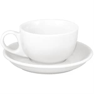 Olympia S448 Athena Coffee Cups & Saucers – 8oz White Porcelain Set (48 Pack)
